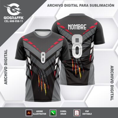 VOLLEY GRIS GARRAS ORANGE BLACK