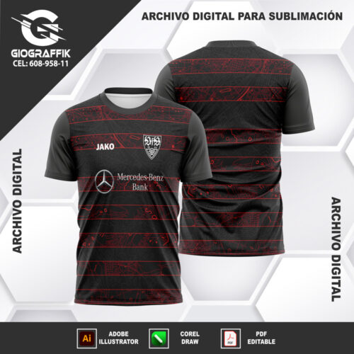 VfB Stuttgart FANTASY LINEAS RED BLACK 2024