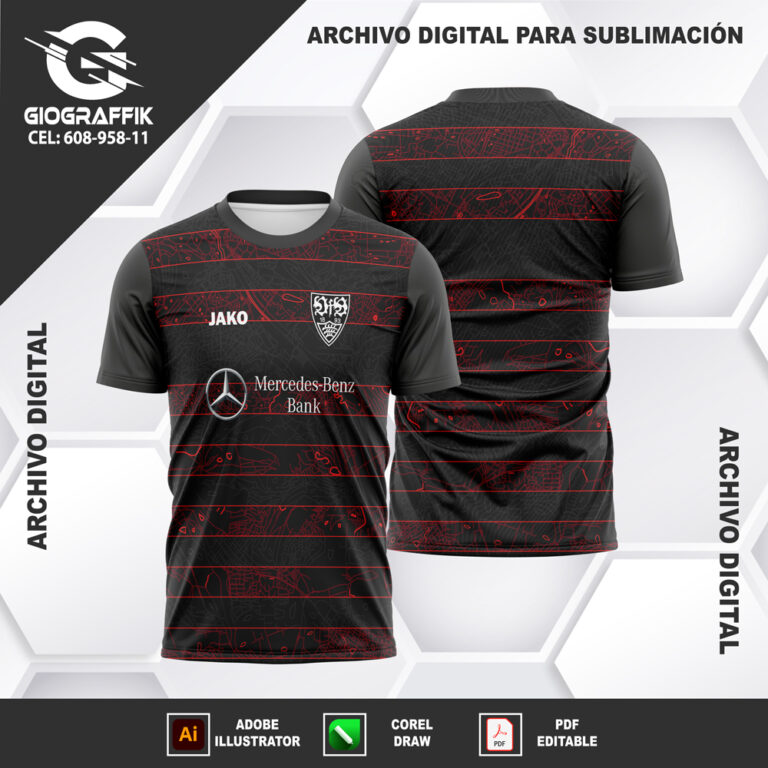 VfB Stuttgart FANTASY LINEAS RED BLACK 2024