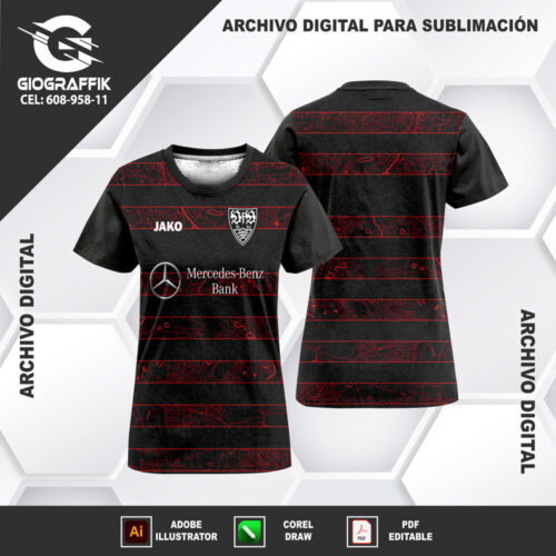 VfB Stuttgart FANTASY LINEAS RED BLACK 2024