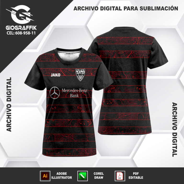 VfB Stuttgart FANTASY LINEAS RED BLACK 2024