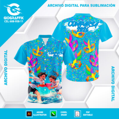 AGUA CELESTE MASCARA CARNAVAL