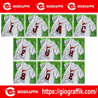 ALFABETO NAVIDAD PLAYERAS CON NOMBRE