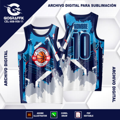 BASKETBALL BLUE 40 48 GRUNGE MANCHAS