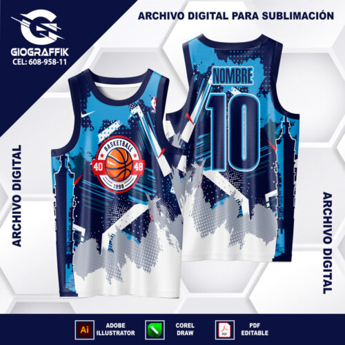 BASKETBALL BLUE 40 48 GRUNGE MANCHAS