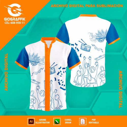 BLUE ORANGE CARNAVALERO WHITE