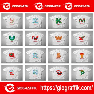 CAMISETAS NAVIDAD ABECEDARIO NAVIDEÑO