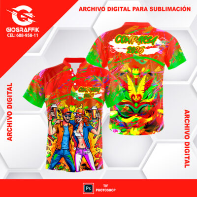 CARNAVAL RED GREEN GRUNGE MANCHA