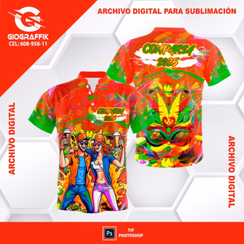 CARNAVAL RED GREEN GRUNGE MANCHA