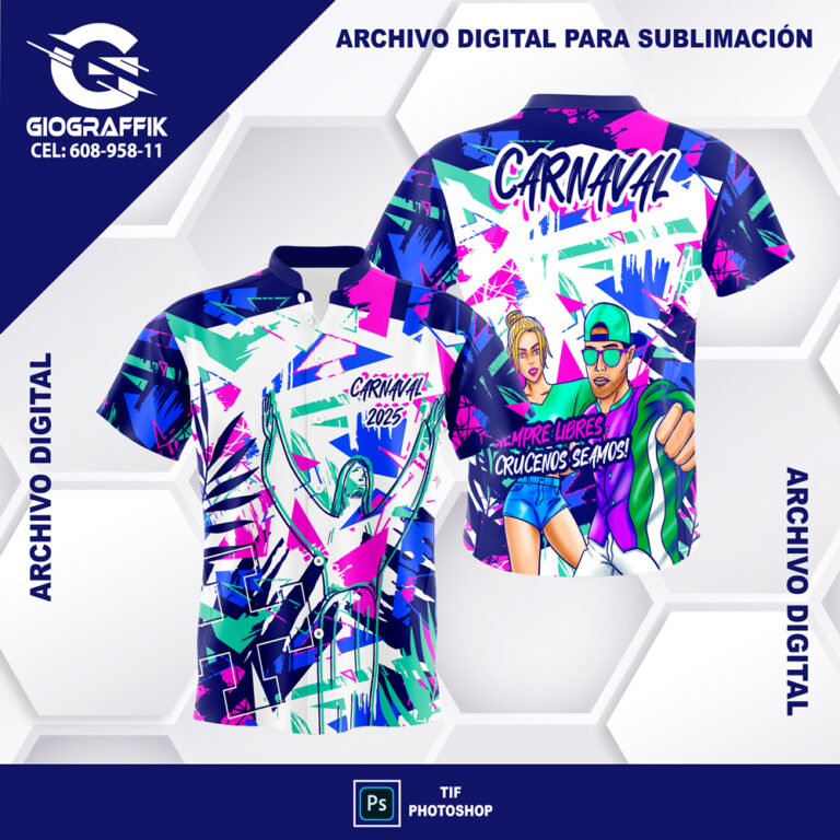 CARNAVAL WHITE BLUE HOJAS