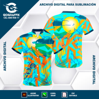 CARNAVALERO TRAMA CIAN DEGRADE ORANGE