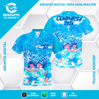 CELESTE AGUA CARNAVAL GRUNGE DESIGN