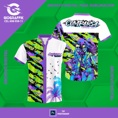 COMPARSA CARNAVAL GREEN MORADO