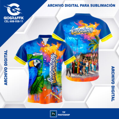 CUERUDAZOS BLUE CARNAVAL LORO HOJA