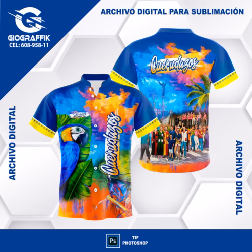 CUERUDAZOS BLUE CARNAVAL LORO HOJA