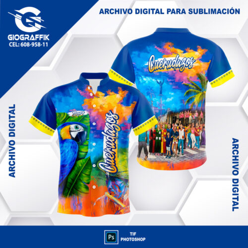 CUERUDAZOS BLUE CARNAVAL LORO HOJA