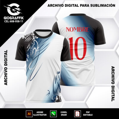 DEGRADE GRUNGE BLACK BLUE CHINITO