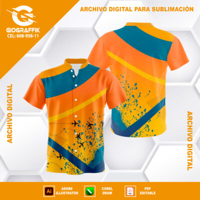 DEGRADE ORANGE GRUNGE AVION CARNAVALERO