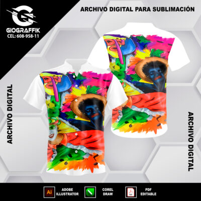 DESIGN GRUNGE CARNAVALERO COLORIDO