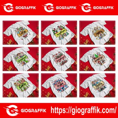 DISNEY TSHIRT NAMES NAVIDAD