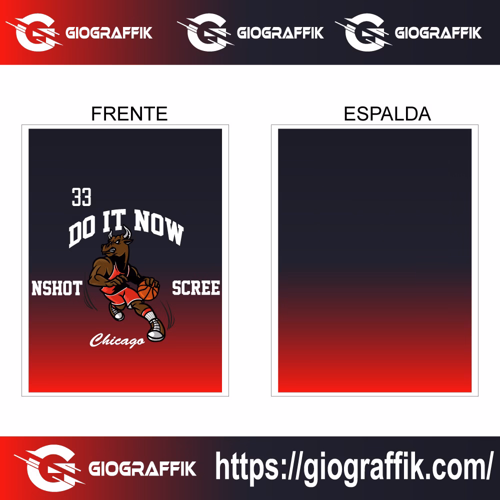 DO IT NOW BASKET DEGRADE BLACK RED TORO - Imagen 2