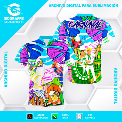 DUENDE FLORAL HOJAS COLORIDOS CARNAVALEROS