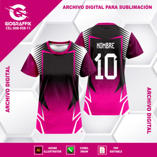 FILO GEOMETRIC CHINITO MAGENTA BLACK