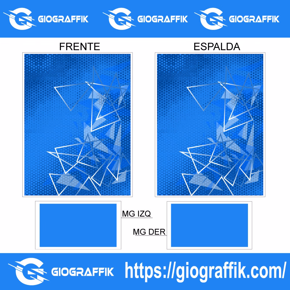 GEOMETRIC CHINITO CELESTE PASTEL - Imagen 3