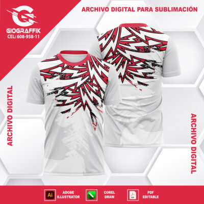 GEOMETRIC GRUNGE RED GRIS PASTEL CHINITO