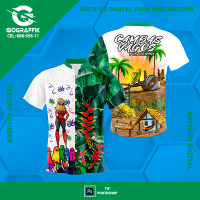 HOJAS GREEN WHITE CARNAVAL