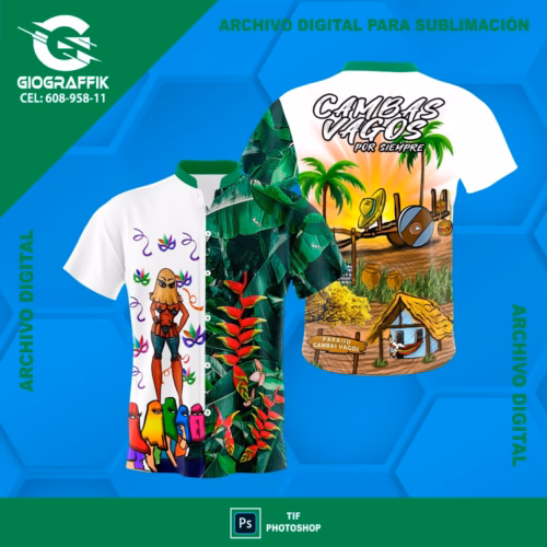 HOJAS GREEN WHITE CARNAVAL