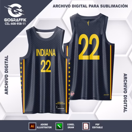 INDIANA MARINO BLUE ESTRELLAS YELLOW