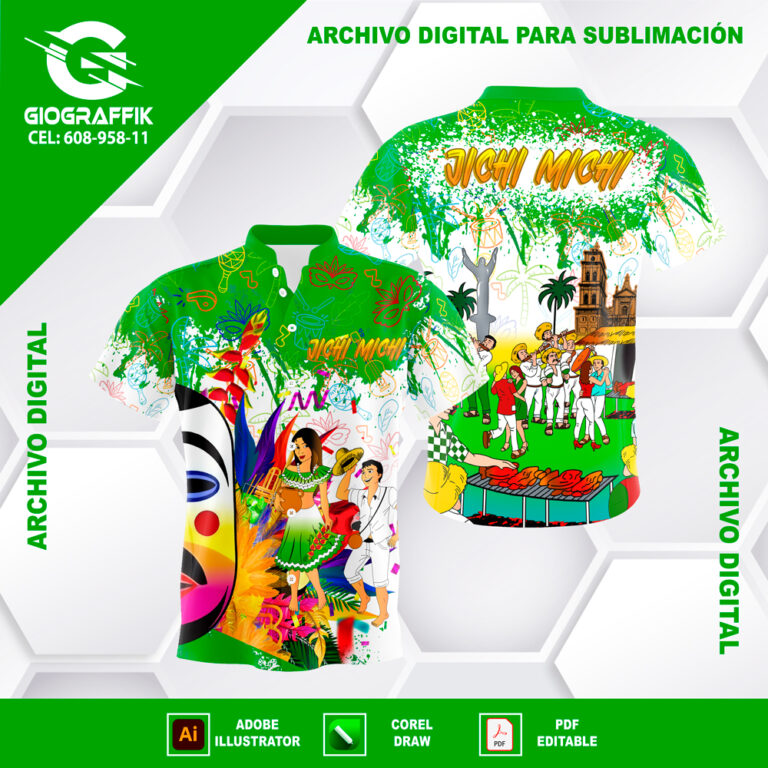 JICHI MICHI GREEN GRUNGE CARNAVALERO