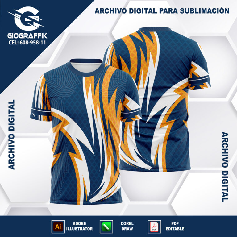 LINEAS FILO CHINITO ORANGE BLANCO MALLA BLUE