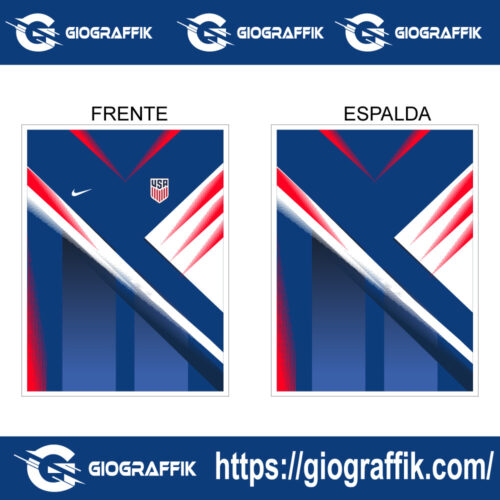 LINEAS FILO GEOMETRIC BLUE RED USA