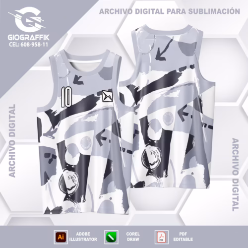MANCHAS PINTURA ACUARELA SMS BASKET GRIS