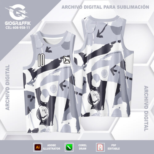 MANCHAS PINTURA ACUARELA SMS BASKET GRIS