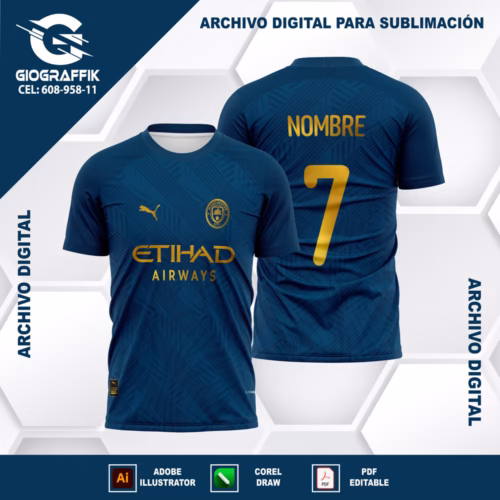 MANCHESTER CITY GOLD EDICION BLUE
