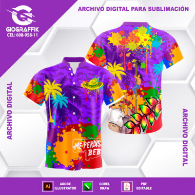 MORADO CARNAVALERO PATTERN BIGOTE GRUNGE