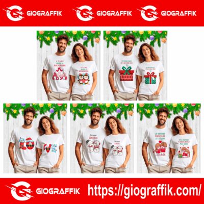 NAVIDAD PAREJAS CAMISETA