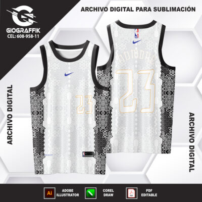 NBA GEOMETRIC GRIS PASTEL