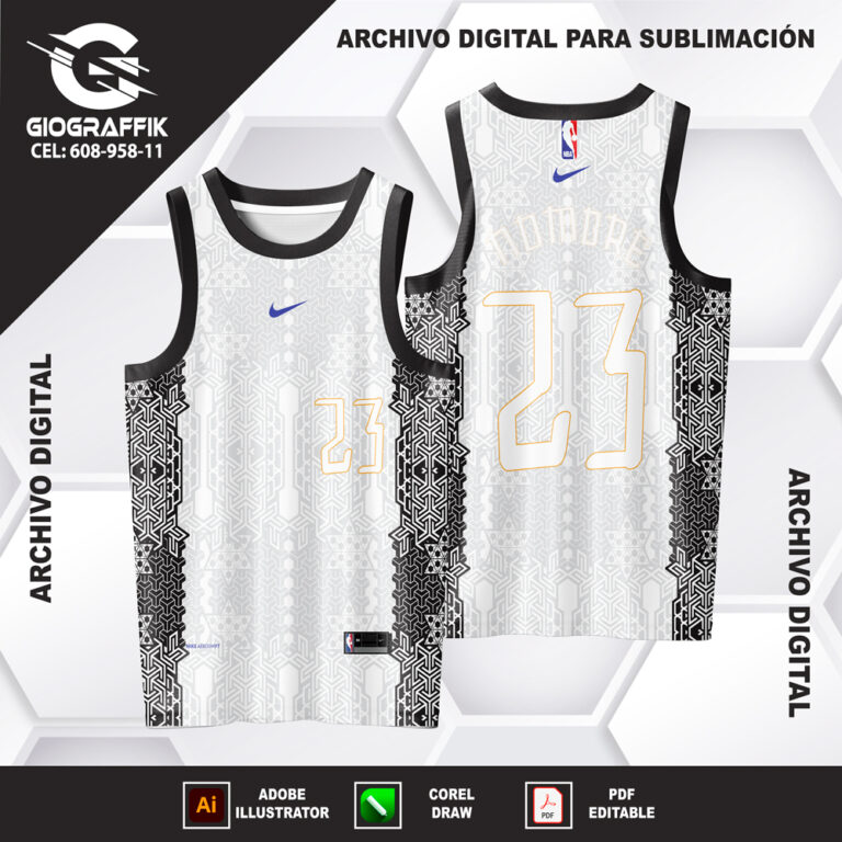 NBA GEOMETRIC GRIS PASTEL
