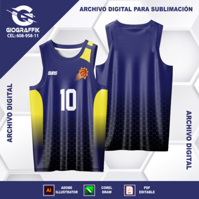 PANAL BASKET DEGRADE BLUE BLACK SUNS