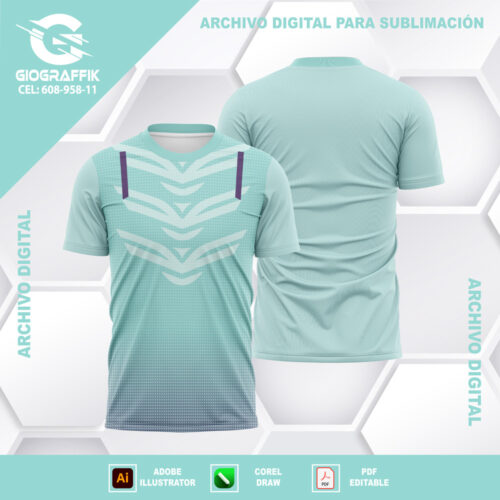 PECHERA PATTERN CHINITO CIAN