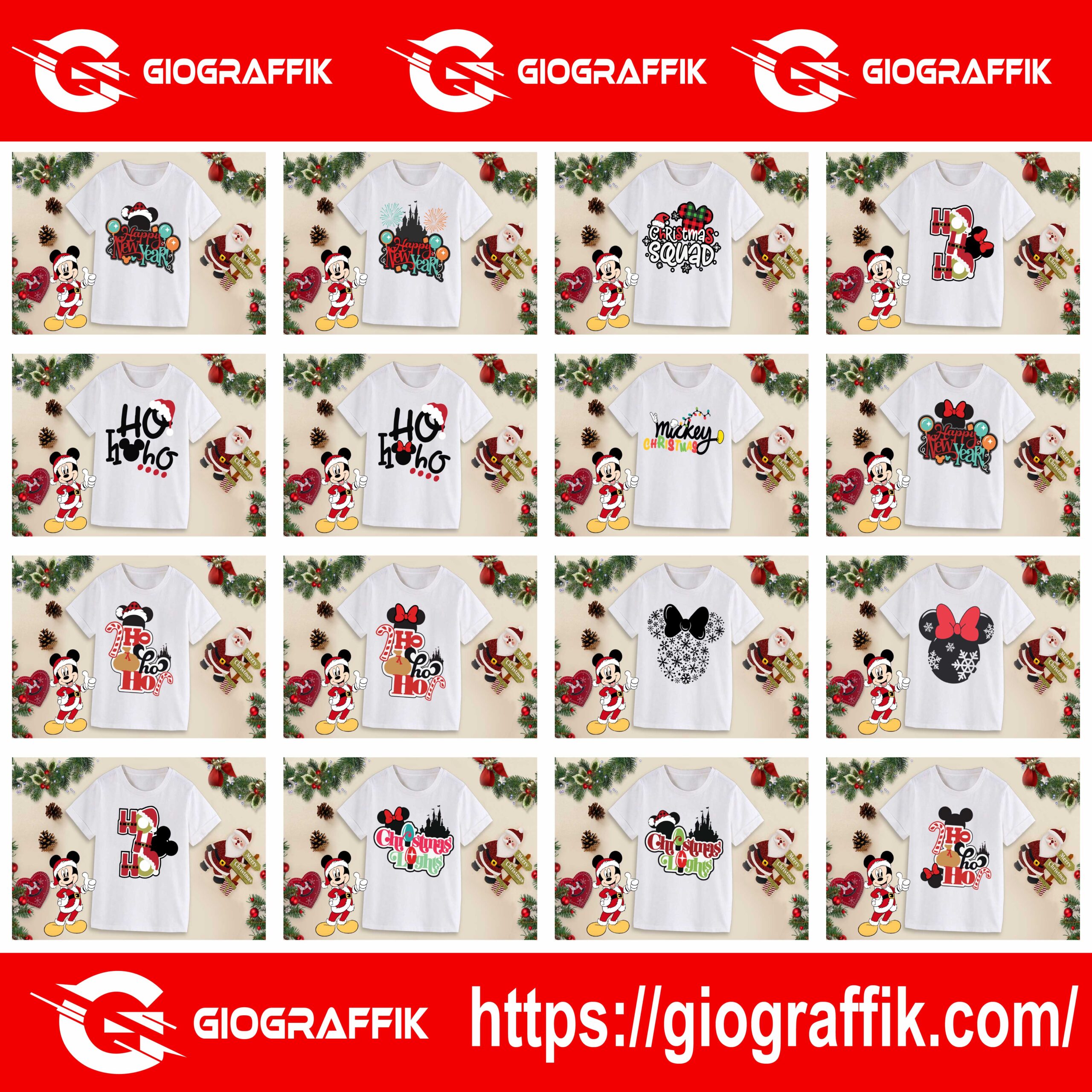 PLAYERAS NAVIDAD - DISNEY MICKEY NAVIDAD AÑO NUEVO 3