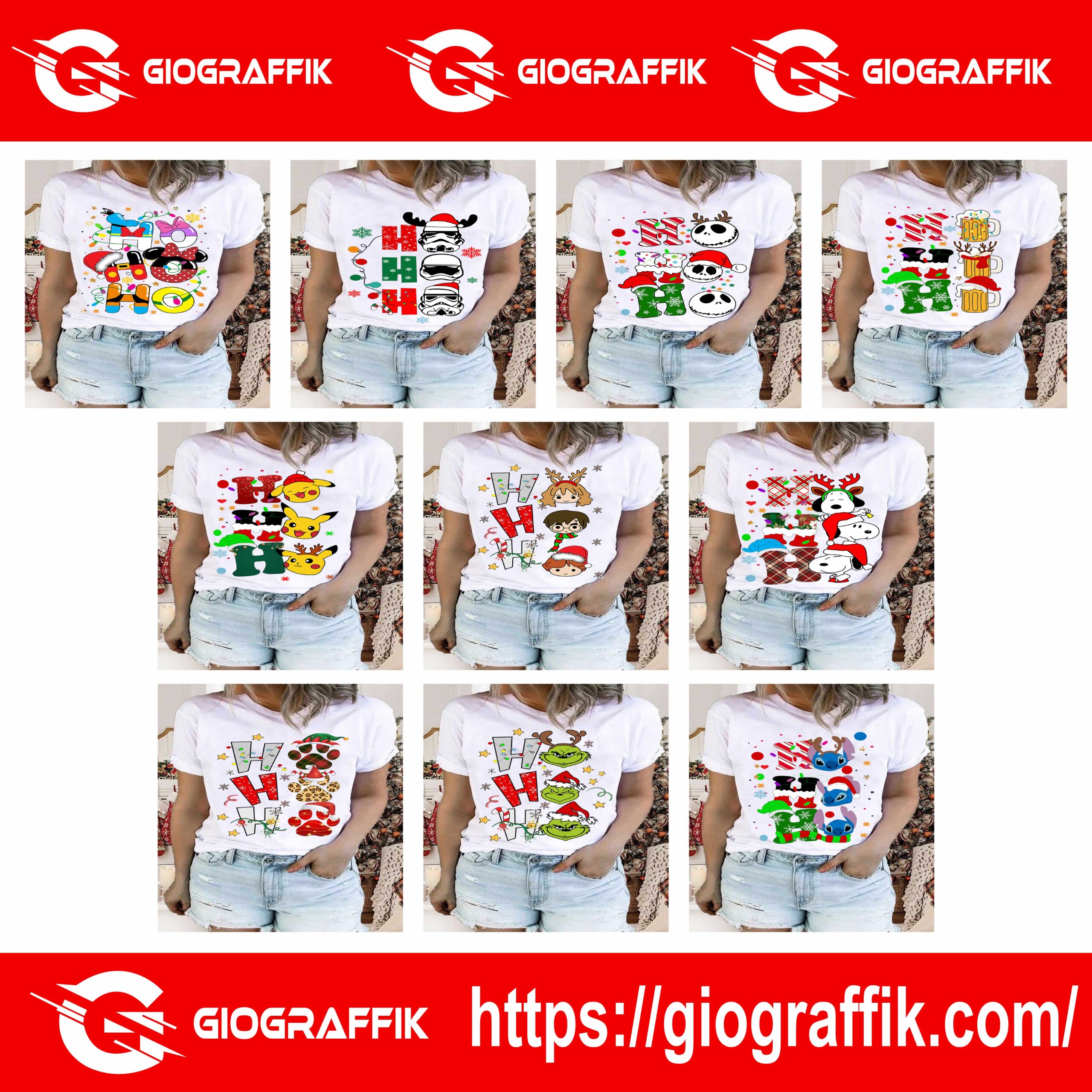 PLAYERAS NAVIDAD HO HO HO