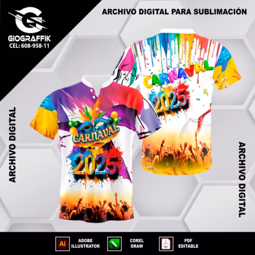 TARIJA CARNAVALERO 2026 GRUNGE COLORIDO