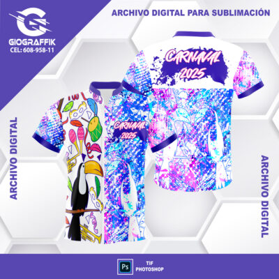 TRAMA DESIGN CARNAVAL GRUNGE BLUE MAGENTA