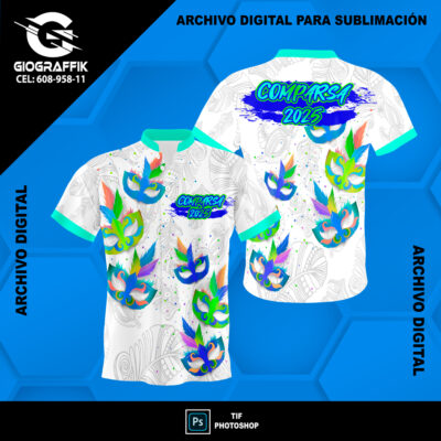 WHITE TRAMA HOJAS GRIS CARNAVAL