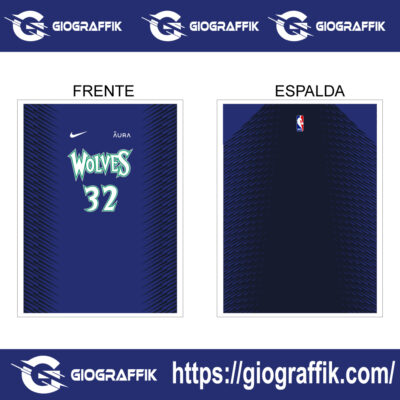 WOLVES NBA BLUE LINEAS FILO INCLINADOS